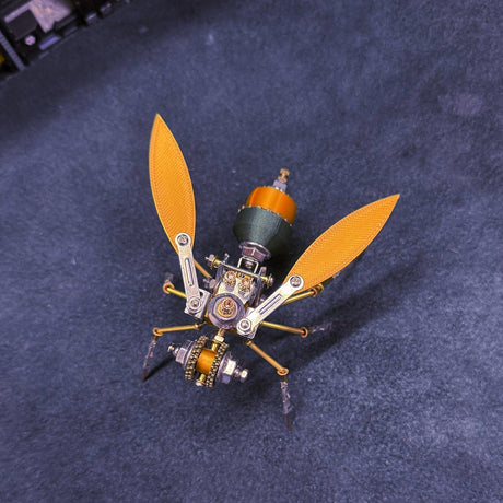 3D Metal Robotic Scarab Beetle Model Kit 118PCS Bionic Metal Insect Assembly Sculpture - VICTMAX
