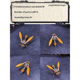 3D Metal Robotic Scarab Beetle Model Kit 118PCS Bionic Metal Insect Assembly Sculpture - VICTMAX