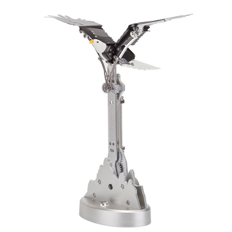 3D Metal Mechanical Bird Model Kit with Flapping Wings, Motorized DIY Aluminum Alloy Assembly Puzzle, Kinetic Desktop Sculpture for Adults - VICTMAX