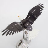3D Metal Mechanical Bird Model Kit, Motorized Flapping Wings, DIY Aluminum Alloy Assembly Puzzle, Kinetic Sculpture Desk Decor for Adults - VICTMAX