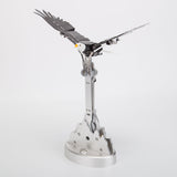 Assembled metal mechanical bird model with dynamic flapping wings, kinetic sculpture desk decoration and collectible display - VICTMAX