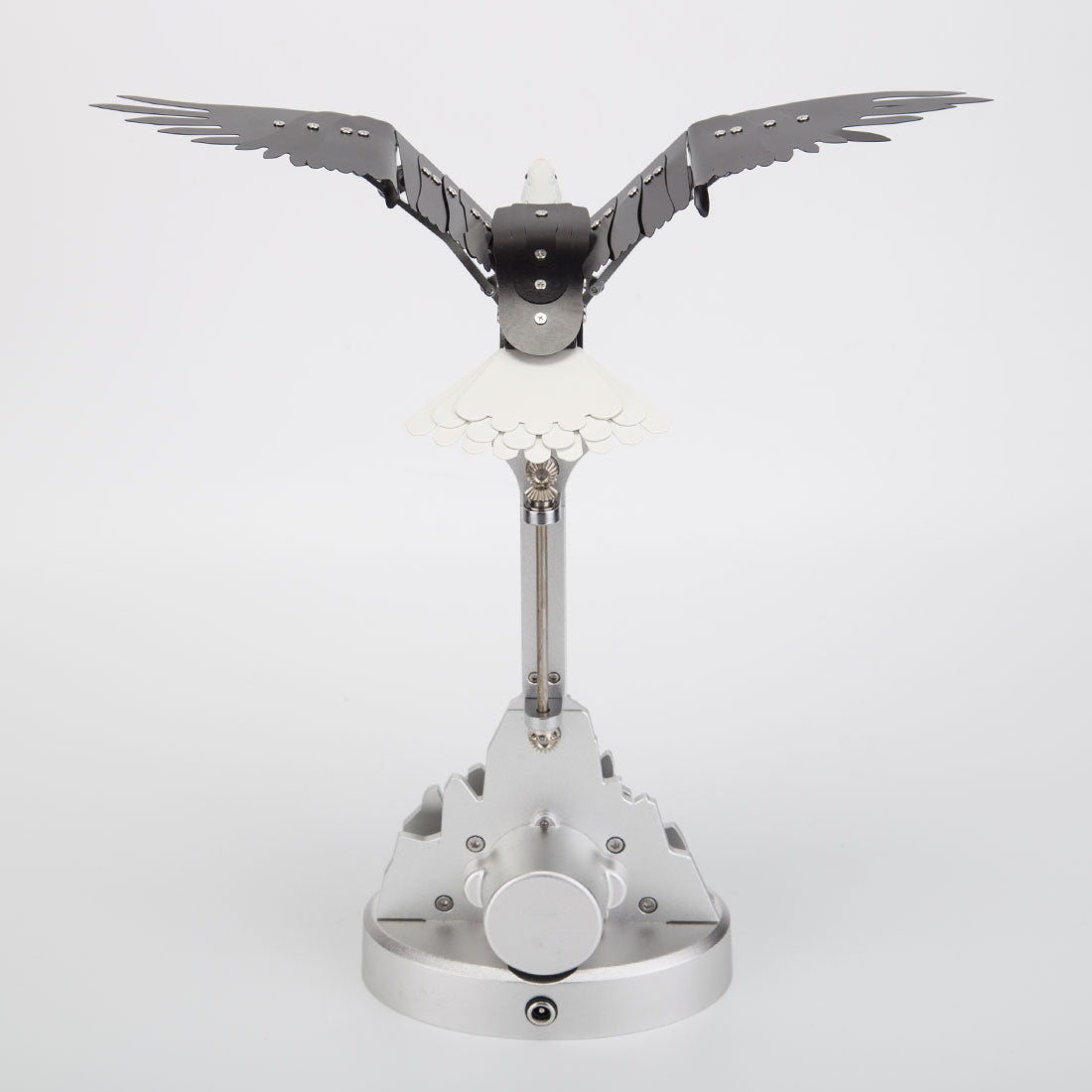 3D Metal Mechanical Bird Model Kit, Motorized Flapping Wings, DIY Aluminum Alloy Assembly Puzzle, Kinetic Sculpture Desk Decor for Adults - VICTMAX