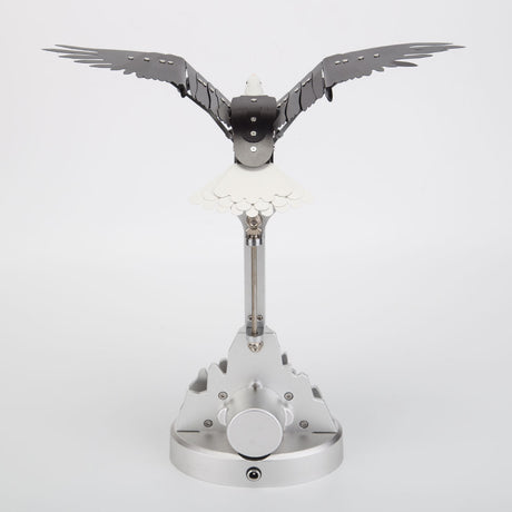 3D Metal Mechanical Bird Model Kit, Motorized Flapping Wings, DIY Aluminum Alloy Assembly Puzzle, Kinetic Sculpture Desk Decor for Adults - VICTMAX