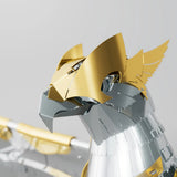 3D Metal Mechanical Bird Model Kit assembled in armor finish, stainless steel steampunk DIY puzzle with display base for desktop decoration and collection - VICTMAX
