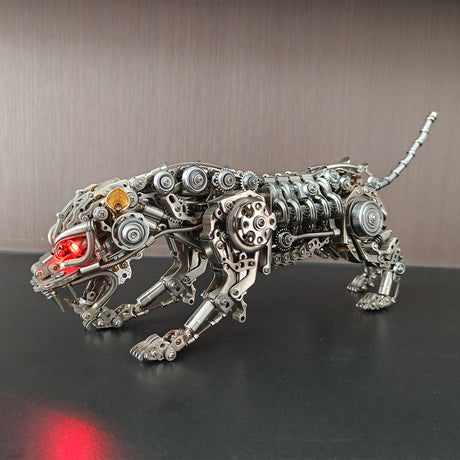 3D Metal Leopard Model Kit 1000PCS DIY Steampunk Mechanical Animal Assembly - VICTMAX