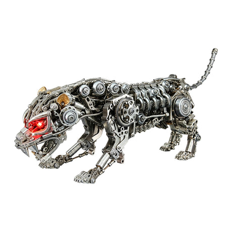 3D Metal Leopard Model Kit 1000PCS DIY Steampunk Mechanical Animal Assembly - VICTMAX