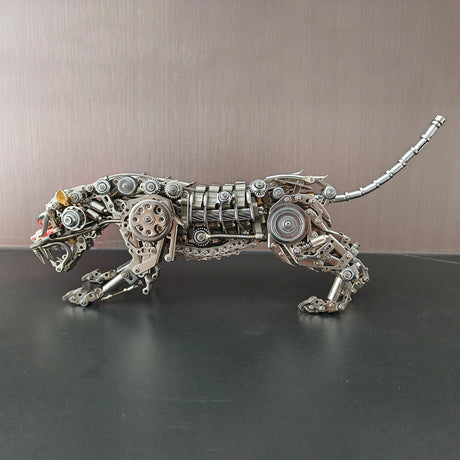 3D Metal Leopard Model Kit 1000PCS DIY Steampunk Mechanical Animal Assembly - VICTMAX