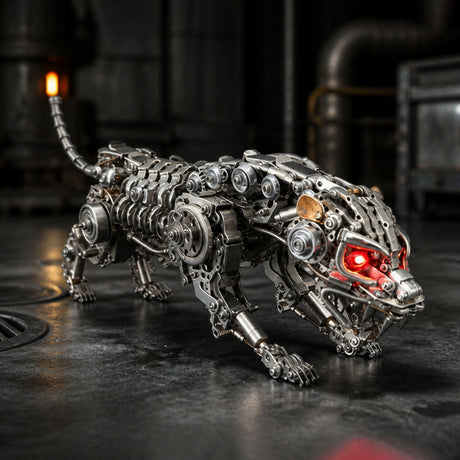 3D Metal Leopard Model Kit 1000PCS DIY Steampunk Mechanical Animal Assembly - VICTMAX