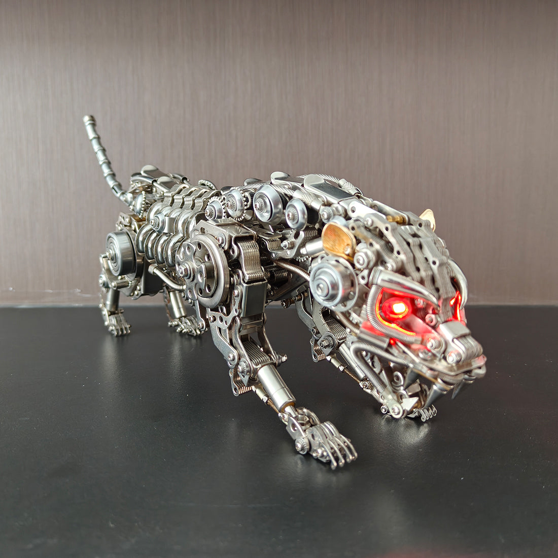 3D Metal Leopard Model Kit 1000PCS DIY Steampunk Mechanical Animal Assembly - VICTMAX