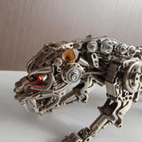 3D Metal Leopard Model Kit 1000PCS DIY Steampunk Mechanical Animal Assembly - VICTMAX