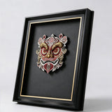 Completed Metal Mythical Beast Wall Art Display with Black and Gold Frame - VICTMAX