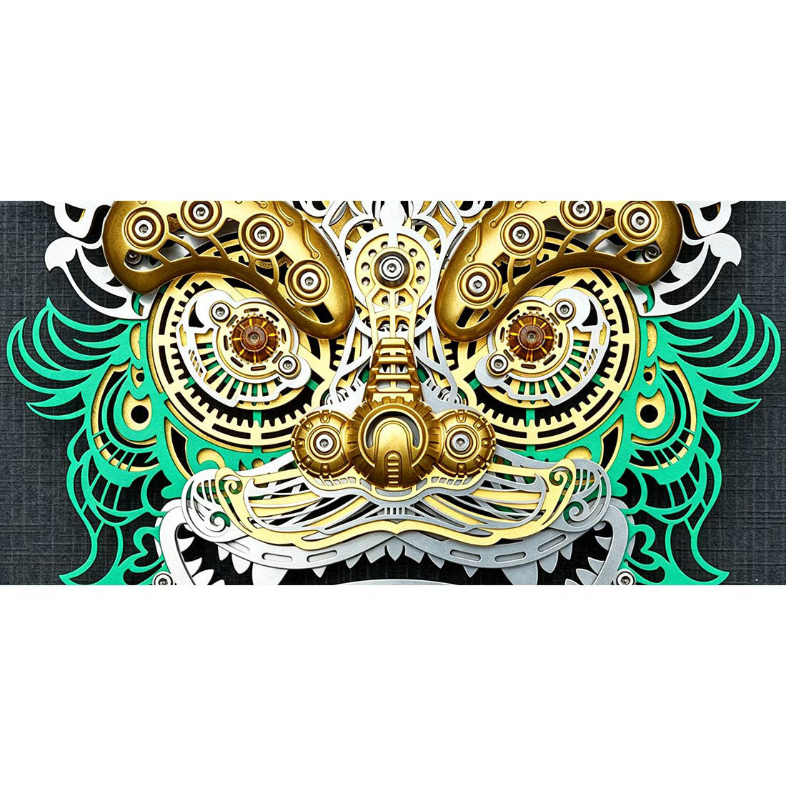 Framed Mechanical Mythical Beast Artwork for Home and Office Decor - VICTMAX
