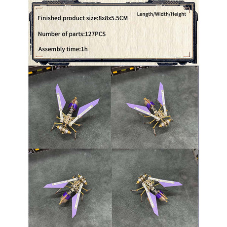 DIY mechanical wasp insect assembly model with precision metal parts - VICTMAX