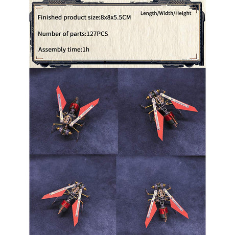 DIY mechanical wasp insect assembly model with precision metal parts - VICTMAX
