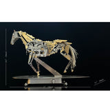 3D Metal Mechanical Horse DIY Assembly Puzzle Kit Size - VICTMAX