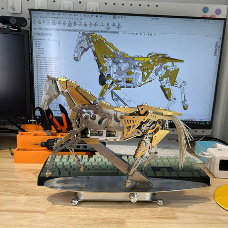 3D Metal Mechanical Horse DIY Assembly Puzzle Kit - VICTMAX