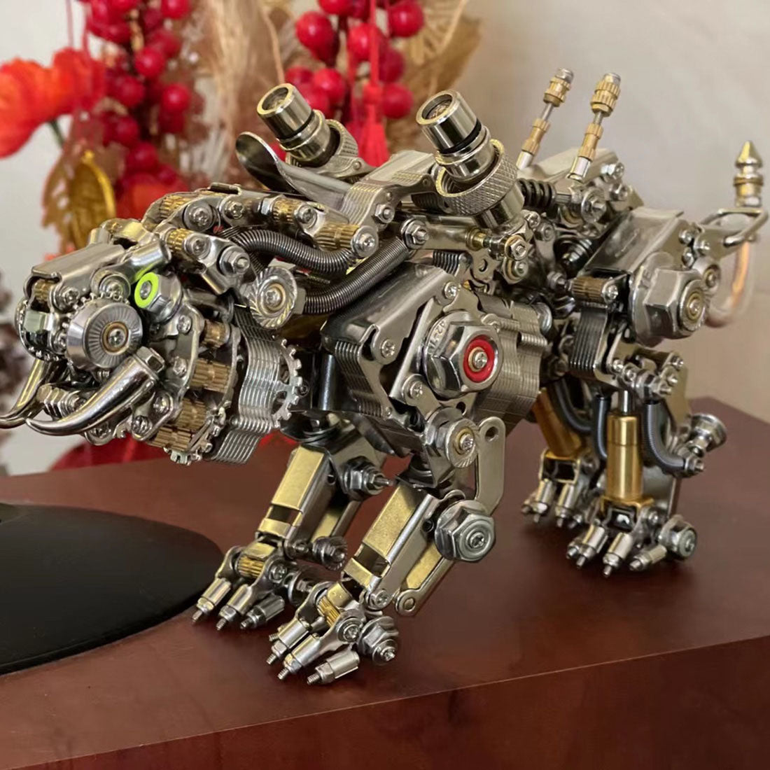 3D Metal Bengal Tiger Model Kit 700PCS DIY Mechanical Animal Assembly - VICTMAX