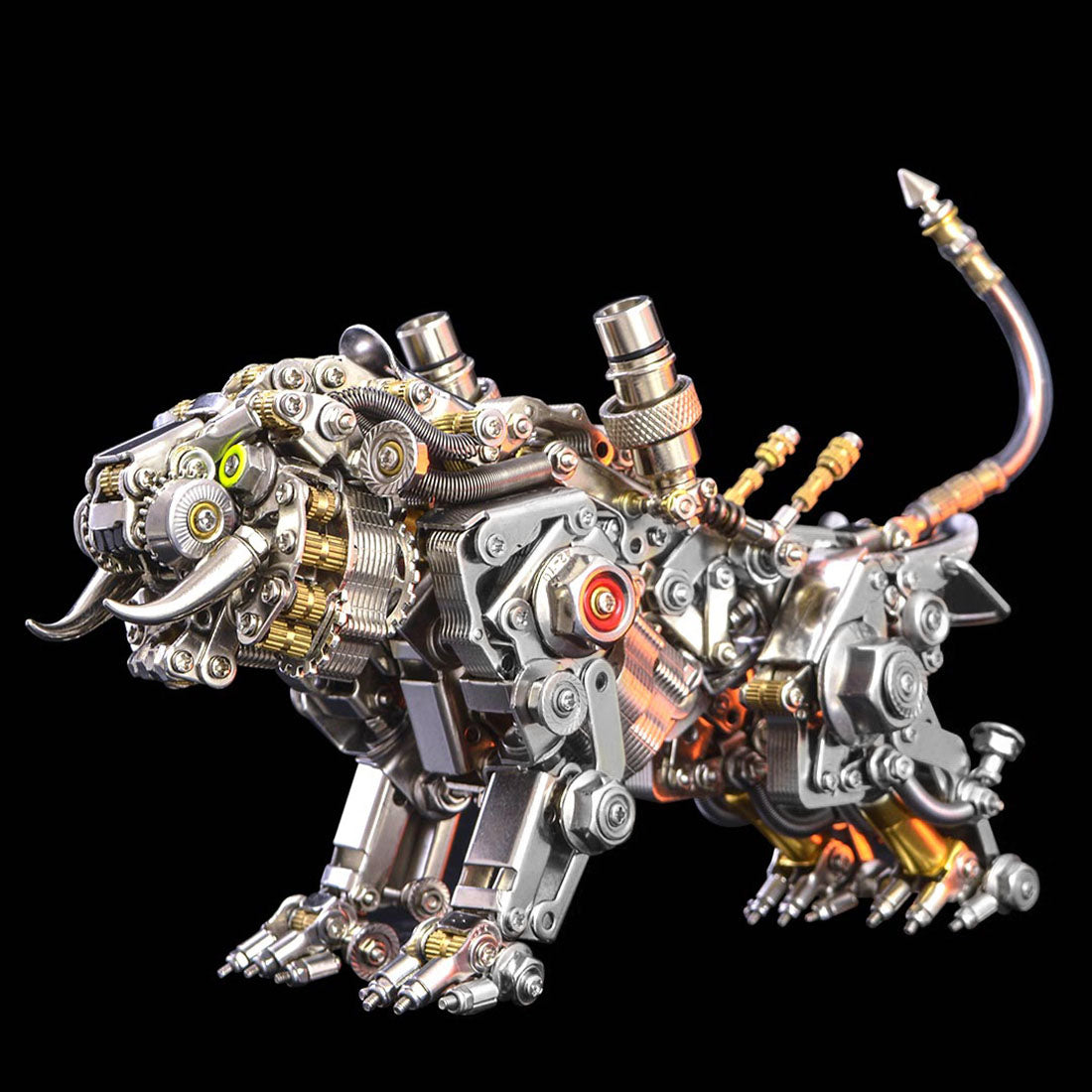 3D Metal Bengal Tiger Model Kit 700PCS DIY Mechanical Animal Assembly - VICTMAX
