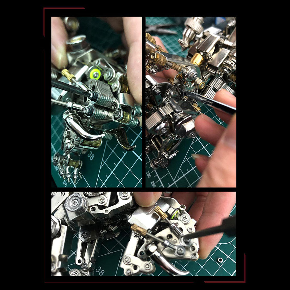 3D Metal Bengal Tiger Model Kit 700PCS DIY Mechanical Animal Assembly - VICTMAX