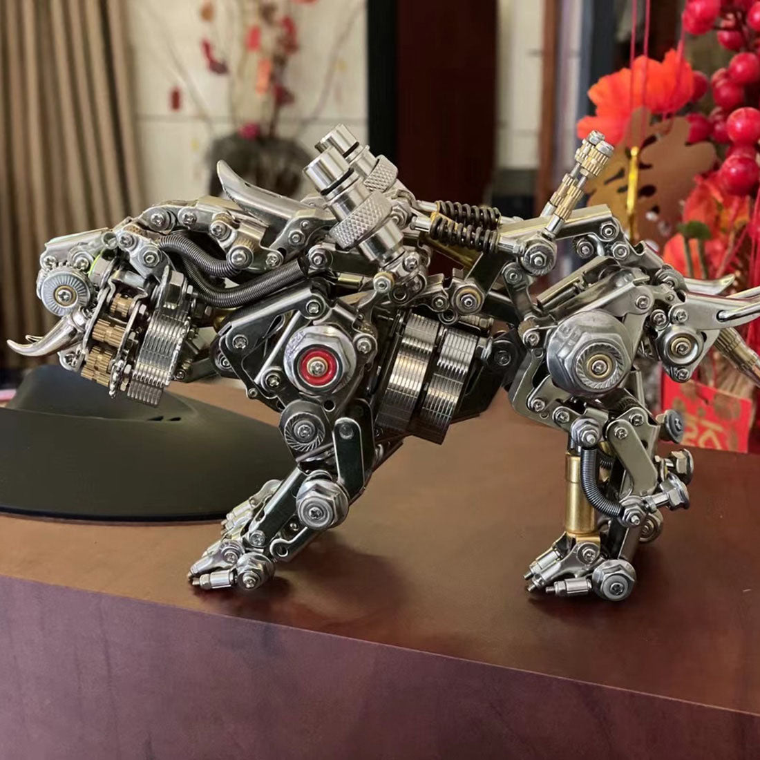 3D Metal Bengal Tiger Model Kit 700PCS DIY Mechanical Animal Assembly - VICTMAX