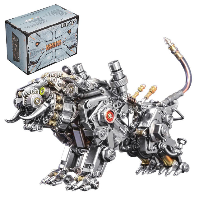 3D Metal Bengal Tiger Model Kit 700PCS DIY Mechanical Animal Assembly - VICTMAX