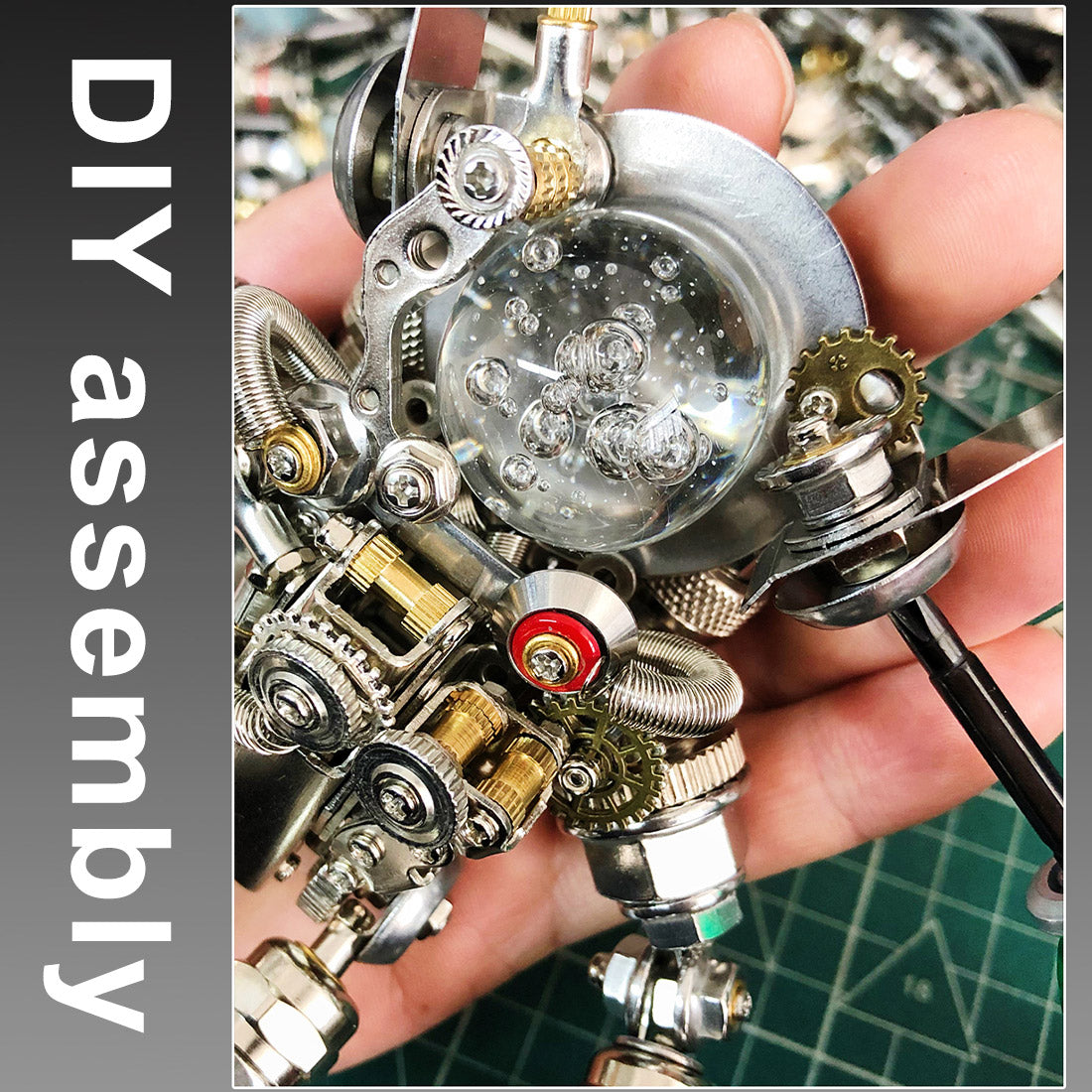 3D Metal Aerospace Rabbit Model Kit 500PCS DIY Assembly Sci-Fi Mechanical Sculpture - VICTMAX