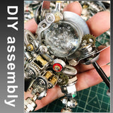 3D Metal Aerospace Rabbit Model Kit 500PCS DIY Assembly Sci-Fi Mechanical Sculpture - VICTMAX