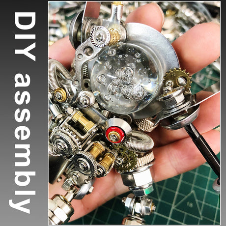 3D Metal Aerospace Rabbit Model Kit 500PCS DIY Assembly Sci-Fi Mechanical Sculpture - VICTMAX