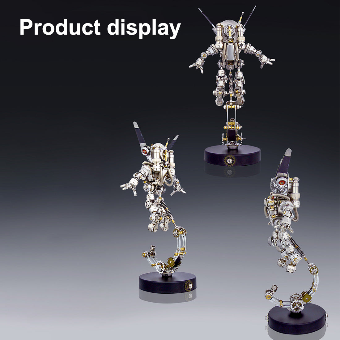 3D Metal Aerospace Rabbit Model Kit 500PCS DIY Assembly Sci-Fi Mechanical Sculpture - VICTMAX