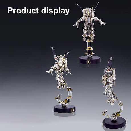 3D Metal Aerospace Rabbit Model Kit 500PCS DIY Assembly Sci-Fi Mechanical Sculpture - VICTMAX