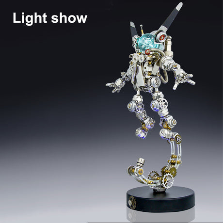 3D Metal Puzzle Aerospace Rabbit Model Kit 500PCS DIY Assembly Sci-Fi Mechanical Sculpture - VICTMAX
