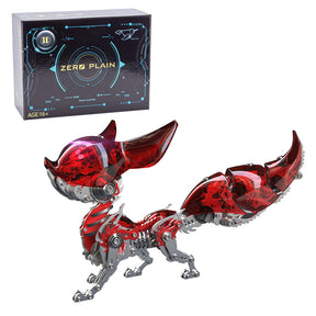 3D Metal Fox Mechanical Model Kit with LED Lights 339PCS DIY Assembly - VICTMAX