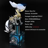 3D Metal Fox Mechanical Model Kit with LED Lights 339PCS DIY Assembly - VICTMAX