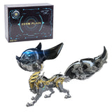 3D Metal Fox Mechanical Model Kit with LED Lights 339PCS DIY Assembly - VICTMAX