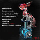 3D Metal Fox Mechanical Model Kit with LED Lights 339PCS DIY Assembly - VICTMAX