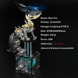 3D Metal Fox Mechanical Model Kit with LED Lights 339PCS DIY Assembly - VICTMAX