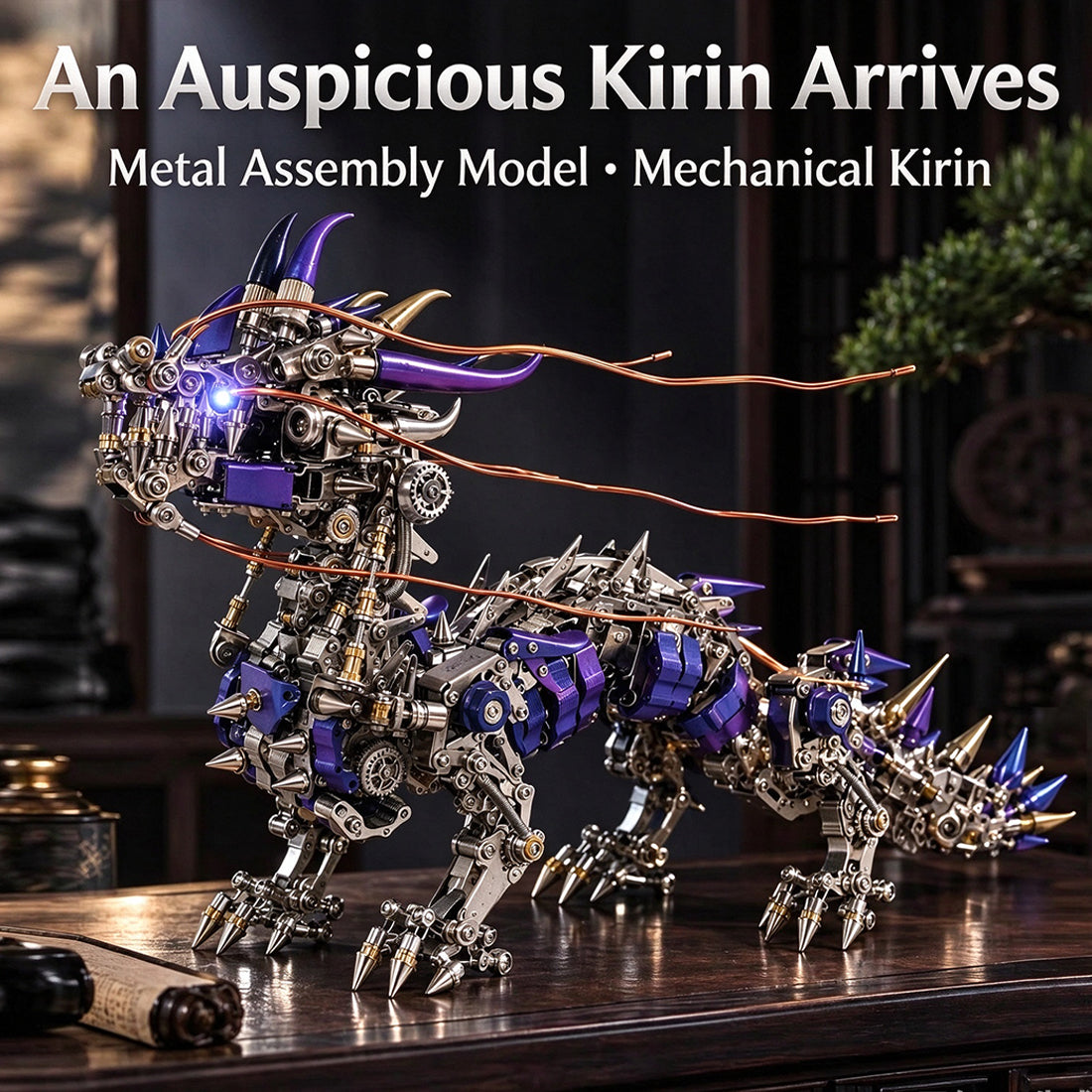 Steampunk Qilin Mythical Creature Metal Puzzle Assembly Kit - VICTMAX