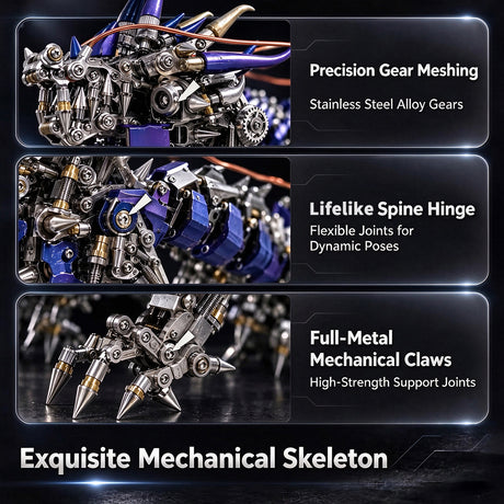 Steampunk Qilin Mythical Creature Metal Puzzle Assembly Kit - VICTMAX