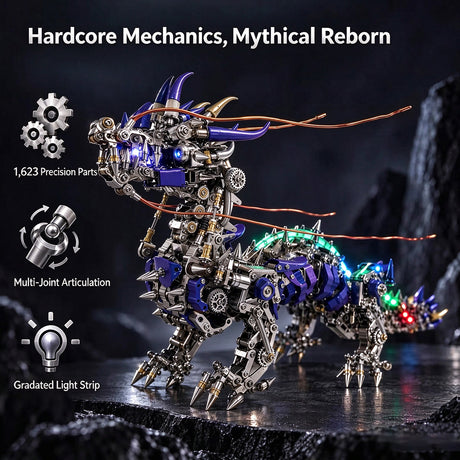 Steampunk Qilin Mythical Creature Metal Puzzle Assembly Kit - VICTMAX