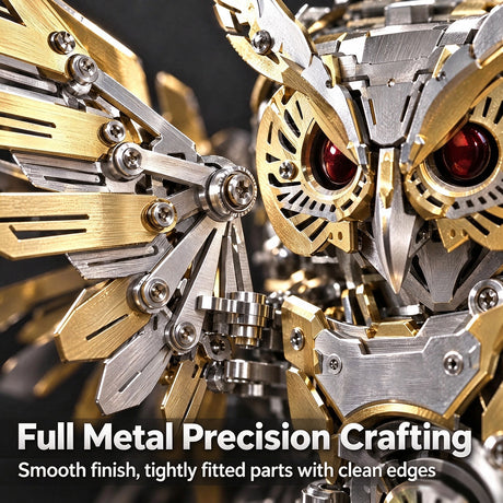 Metal Puzzle Dynamic Mechanical Owl DIY Assembly Kit 700+PCS