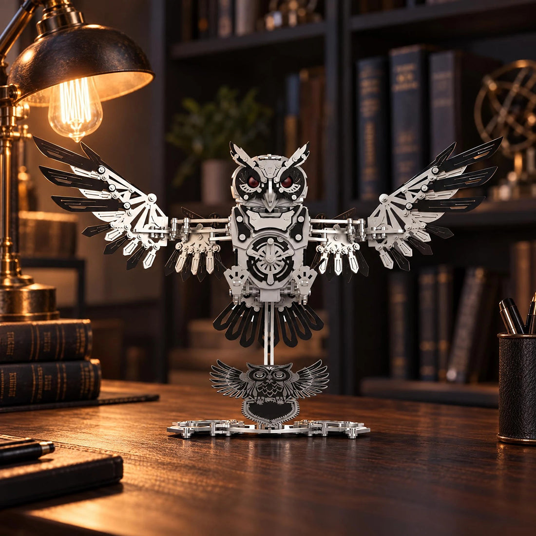Metal Puzzle Dynamic Mechanical Owl DIY Assembly Kit 700+PCS