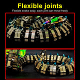 Realistic Mechanical King Cobra Metal Snake Model Kit DIY 1000+PCS Victmax