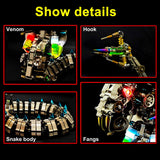 Realistic Mechanical King Cobra Metal Snake Model Kit DIY 1000+PCS Victmax