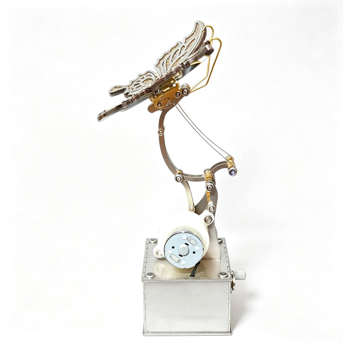 Stainless Steel Mechanical Butterfly Model Showing Precision Linkages and Motion Components - Victmax