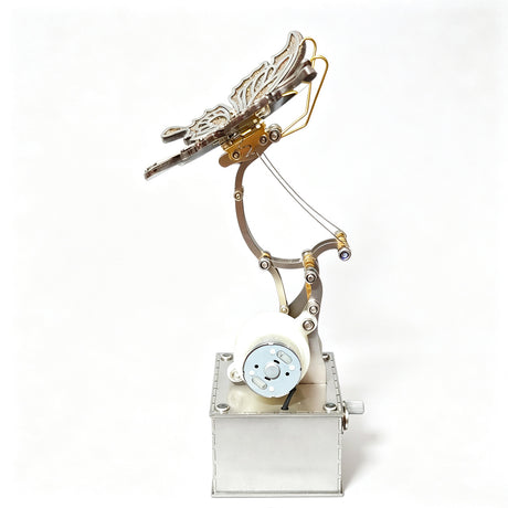 Stainless Steel Mechanical Butterfly Model Showing Precision Linkages and Motion Components - Victmax