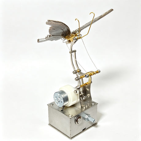 Stainless Steel Mechanical Butterfly Model Showing Precision Linkages and Motion Components - Victmax