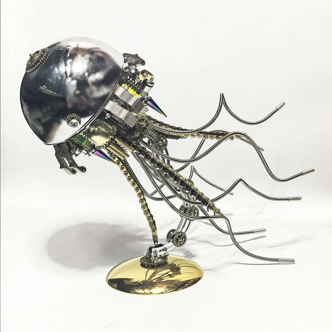 Steampunk Mechanical Jellyfish Metal Model Kit 800+PCS DIY Assembly Industrial Desk Sculpture Art Display VICTMAX
