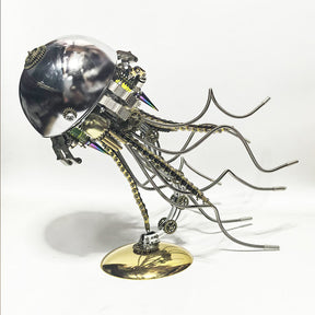 Steampunk Mechanical Jellyfish Metal Model Kit 800+PCS DIY Assembly Industrial Desk Sculpture Art Display VICTMAX