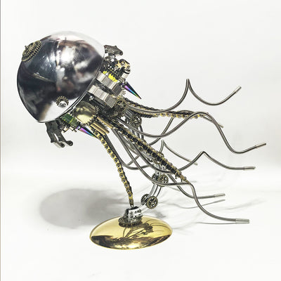 Steampunk Mechanical Jellyfish Metal Model Kit 800+PCS DIY Assembly Industrial Desk Sculpture Art Display VICTMAX