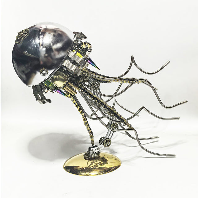 Steampunk Mechanical Jellyfish Metal Model Kit 800+PCS DIY Assembly Industrial Desk Sculpture Art Display VICTMAX